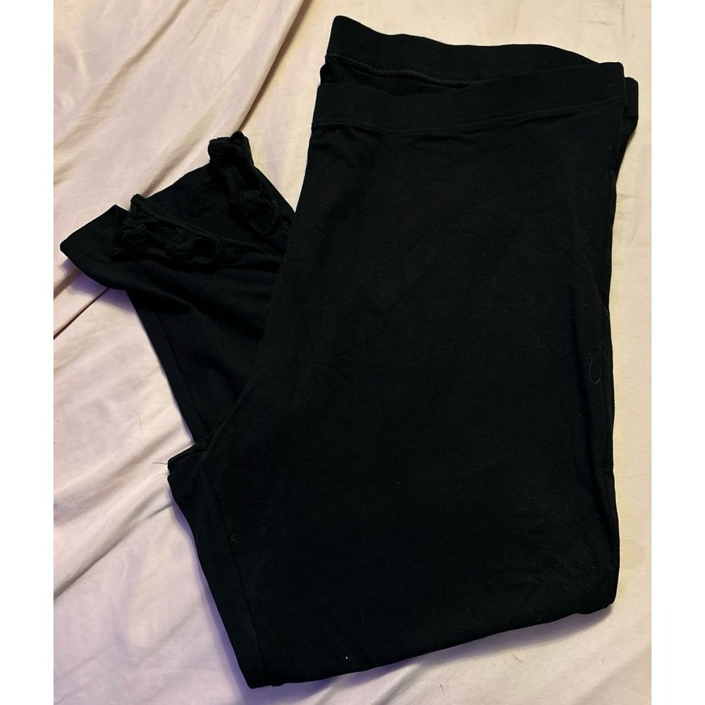 Old Navy Plus‎ Size Black Knotted Peekaboo Ankle Leggings, Size 4X